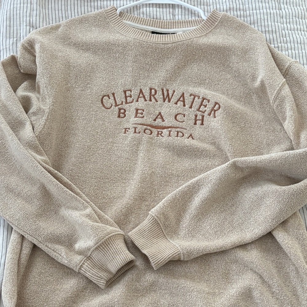 Clearwater Beach Florida Tan Sweater